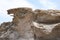 Fossilized sand dunes in Los Escullos Beach in Cabo de Gata