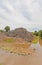 Foundation of the main keep of Yamato Koriyama castle, Japan