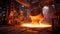 Foundry ladle pouring molten metal in steel industry factory