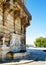 Fountain adjacent to the building in Porto, Portugal.