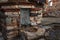 Fountain along the narrow streets of the town of Nesebar, Bulgaria.