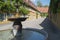 Fountain and apartments in the Fuggerei in Augsburg