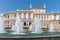 Fountain on a background of the beautiful Opera House Odessa, Ukraine