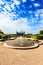 A fountain in the beautiful parkland around the great castle Frederiksborg Castle in Denmark