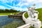 Fountain in Belvedere garden in Vienna