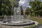 Fountain in the Bernardine Garden in fine weather