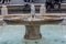 Fountain of the Boat Fontana della Barcaccia on Spanish square Piazza di Spagna in  Rome, Italy