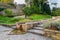 Fountain in Castello Di San Vigilio park. Bergamo. Italy