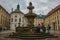 Fountain in the castle of Prague, Bohemia, Czech Republic