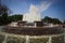 Fountain closer shot in Central Scherbakov Park of Culture and Leisure in Donetsk