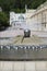 Fountain and collonade in marianske spa