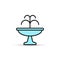 Fountain color icon. Vector isolated flat illustration