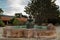 Fountain in courtyard, The Carmel Mission Basilica, the mission of San Carlos Borromeo, founded in 1770 by Junipero Serra, Carmel-