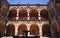 Fountain Courtyard Orange Arches Sculptures