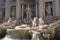 Fountain de Trevi Sculptures close up enlightened by the sun