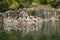 Fountain of Diana and Actaeon, mythological statues of nymphs and gods in the garden Royal Palace in Caserta, Italy