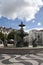 Fountain on Dom Pedro IV square in Lisbon