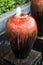 Fountain earthenware jar in garden