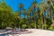 Fountain in El Palmeral municipal park in Elche, Spain