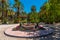 Fountain in El Palmeral municipal park in Elche, Spain