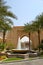 Fountain at the entrance of luxury hotel