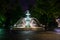 The fountain of the Europe park at night.