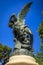 Fountain of the Fallen Angel or Fuente del Angel Caido in the Buen Retiro Park in Madrid, Spain inaugurated in 1885