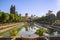 Fountain in the famous gardens of Alcazar de los Reyes Cristianos in Cordoba