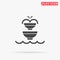 Fountain flat vector icon