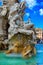 Fountain of the Four Rivers Fontana dei Quattro Fiumi with an Egyptian obelisk on Piazza Navona, Rome
