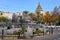 Fountain in front of the Basilica of the Annunciation in Nazareth, Israel