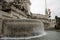 Fountain in front at the vittoriano palace in Rome