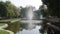 Fountain in the garden of Sunder Nursery in Delhi India, working fountain in the Sunder Nursery complex, water in the fountain,