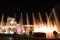 Fountain at the Government of the Republic of Armenia at night,
