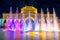 Fountain at the Government of the Republic of Armenia at night, it is located on Republic Square in Yerevan