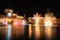 Fountain at the Government of the Republic of Armenia at night, it is located on Republic Square in Yerevan, Armenia