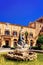 Fountain on Guglielmo Square in Monreale at the Cathedral, Palermo province, Sicily, Italy