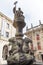 Fountain of the Horses in Plaza Platerias in Santiago de Compostela, Spain