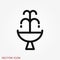 Fountain icon, vector illustration fountain with water splash