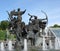 Fountain on Independence Square in Kiev