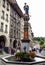 Fountain of Justice: Justitia with blindfold holding scales and sword on Gerechtigkeitsbrunnen fountain in historic center of Bern