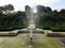 Fountain in La Rosaleda Rose Garden in Retiro Park Madrid