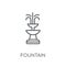 Fountain linear icon. Modern outline Fountain logo concept on wh