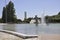 Fountain from Linha`D`Aqua in the Jardim Amalia Rodrigues Park from Lisbon city