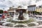 The fountain located in front of the Bolshoi theater