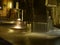 A fountain longexposure at night in fulda germany