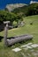 Fountain in Maienfeld, Switzerland Alps