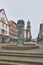 Fountain on the marketplace in front of the town hall in Hechingen