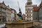 The Fountain of Mars - one of the four fountains on the Old Market in Poznan, stands on the north-west side of the