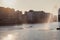 Fountain on Meuse River in Liege